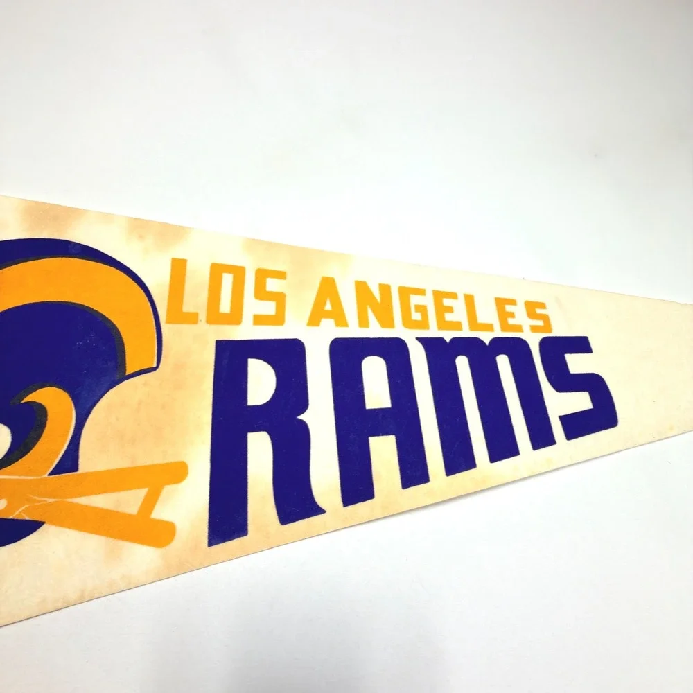 Los Angeles Rams Vintage NFL Felt Pennant Helmet Logo 30